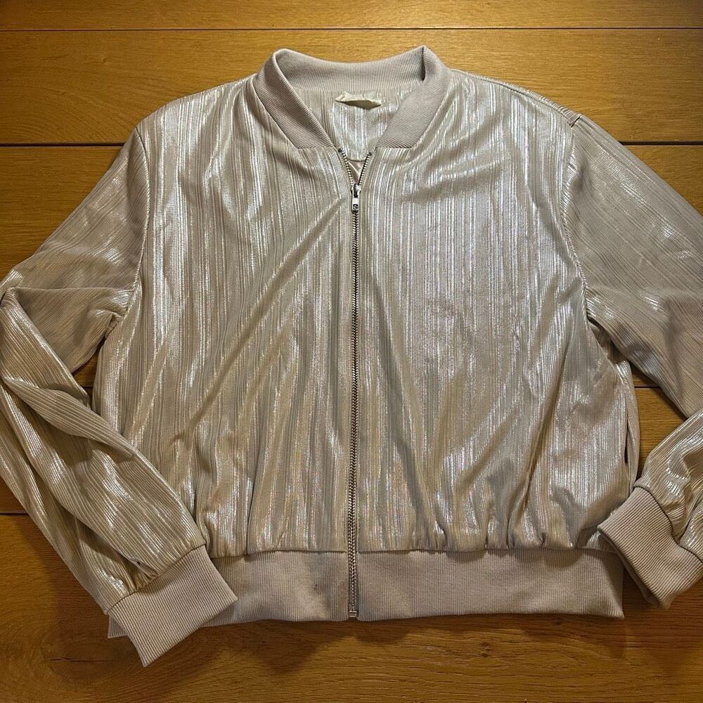 Sophie Rue shimmer zip up jacket large